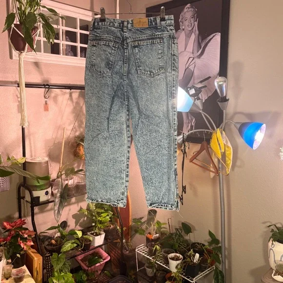 Action West Acid Wash Jeans Women Size 2/11 100% Cotton Distressed Denim - Picture 2 of 10